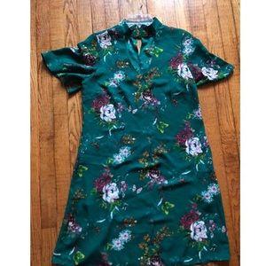 Emerald Green Floral Dress